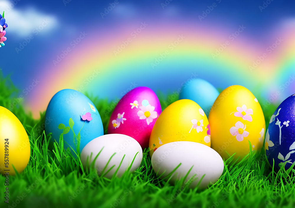 Easter fun with Adorable Cute Bunny, rainbows, and egg hunts. Easter fun with Adorable Cute Bunny, rainbows, and egg hunts.