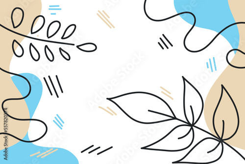 Abstract background of colored spots and floral pattern. Beautiful natural template for postcards, banners and screensaver