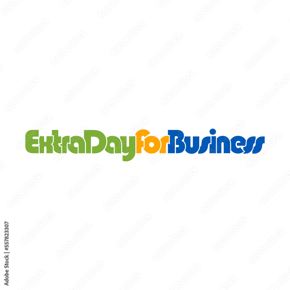 quote EXTRA DAY FOR BUSINESS design vector isolated on white background. quote EXTRA DAY FOR BUSINESS design vector isolated on white background.