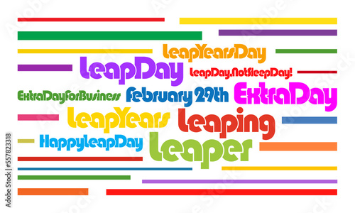 background colorful design leap year. vector illustration.