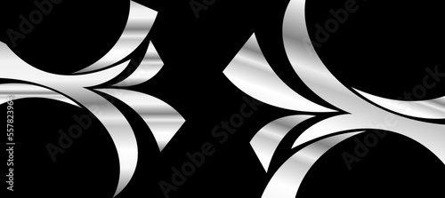 chrome silver stripes background Design 314 Wallpaper Vector