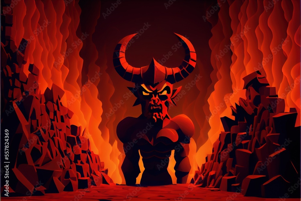 Satan Is The Prince Of The Airwaves Satan in Hell - The devil is a red demon living in the hellish
