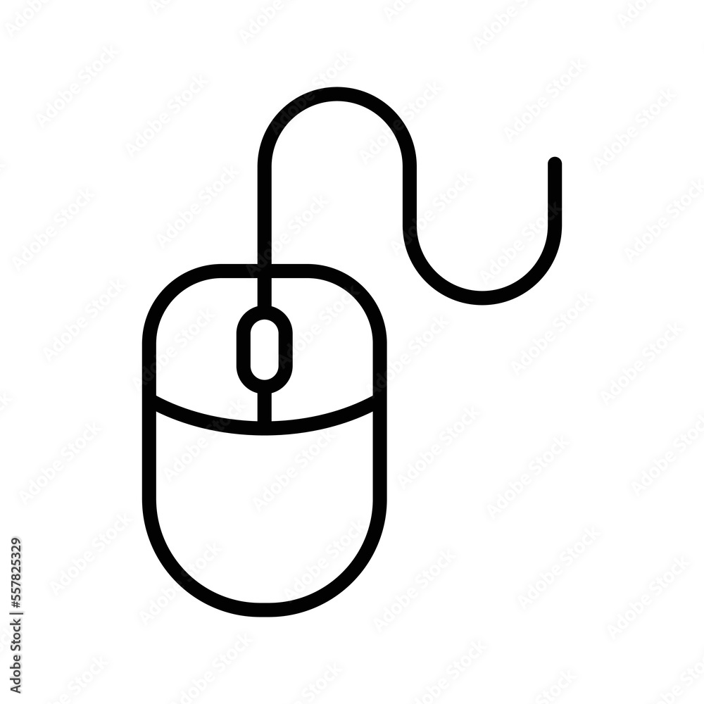 computer mouse icon vector design template in white background