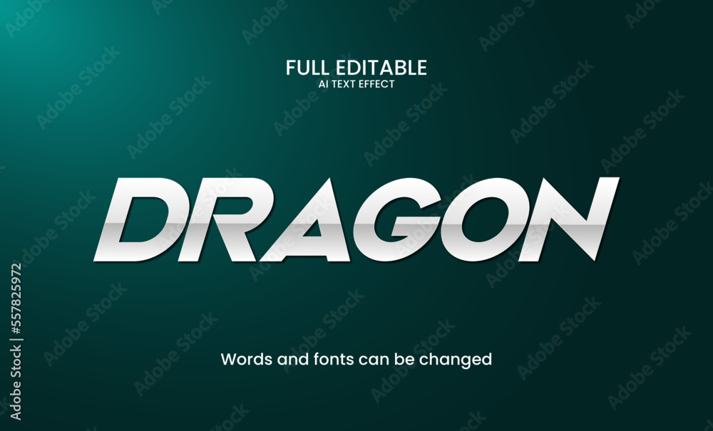 Editable text style effect - 3D text style theme