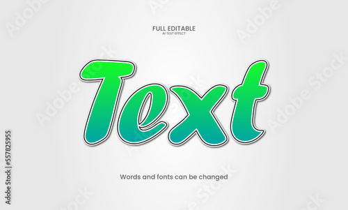 Creative 3D text with light background text effect. Editable text effect