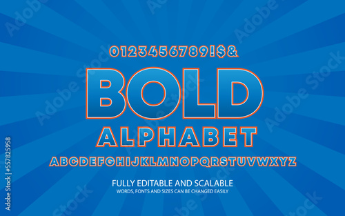 Glowing blue dark background text effect. Editable text effect