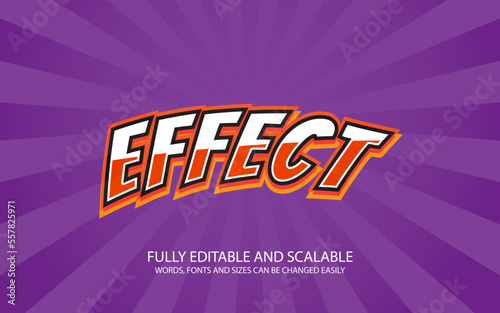 Editable text style effect - 3D text style theme