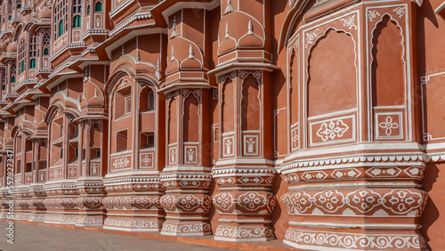 Fotografering Details of the architecture of the ancient palace of the winds- Hawa Mahal