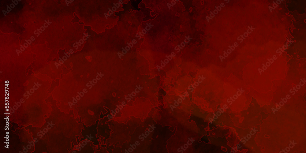 Vanttege wall cracked Scary Red and black horror backdrop background. Dark grunge red concrete. Dark Red horror scary background. Dark red watercolor wall grunge texture concrete background.