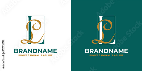 Letter LL Monogram Logo, suitable for any business with L or LL initials.