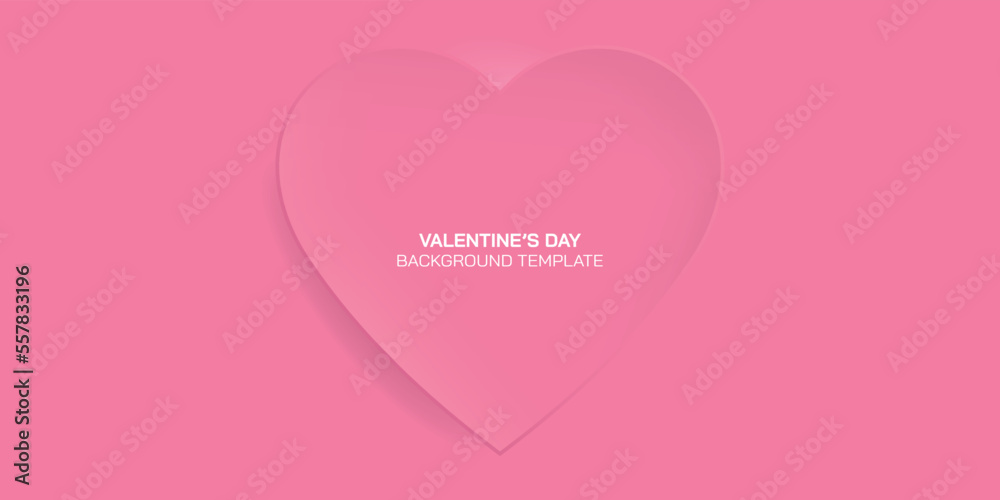 Pink soft 3D heart shape vector illustration for cosmetic product display. Elements for valentine day festival design. 