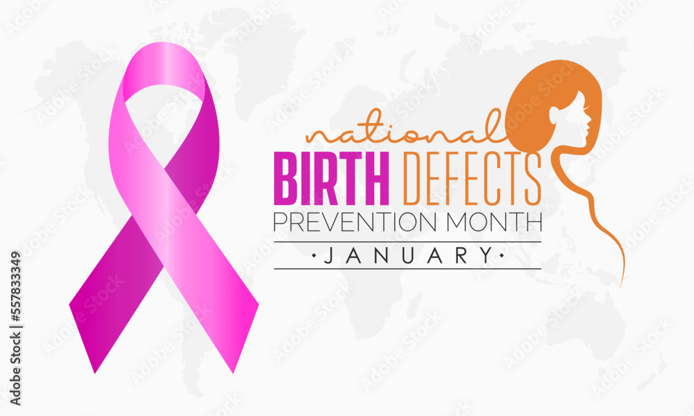 Vector banner template design concept of National Birth Defects Prevention Month observed on every January Vector banner template design concept of National Birth Defects Prevention Month observed on every January
