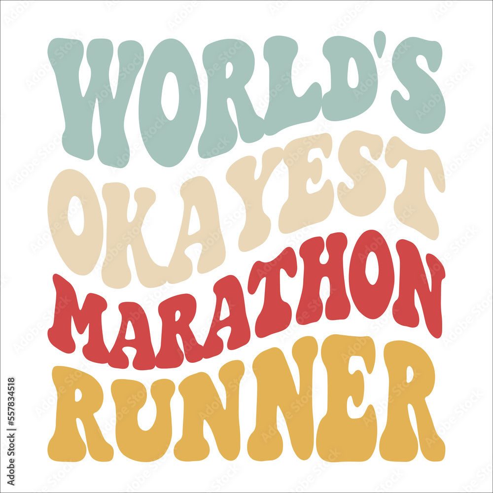 World's Okayest Marathon runner eps design