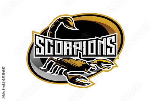 golden scorpion illustration vector