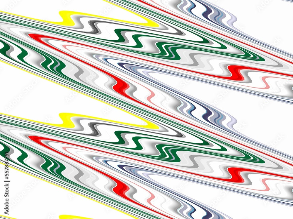 Fototapeta premium Multicolored fluid lines, waves, geometries, abstract background