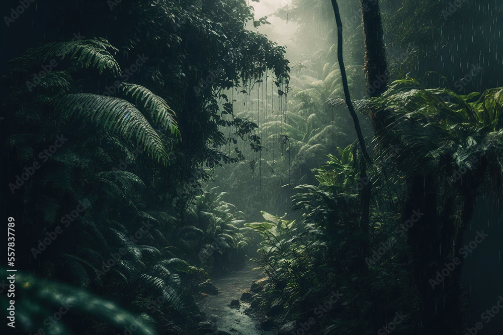 Inside a rain forest