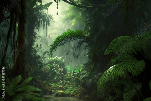 Inside a rain forest