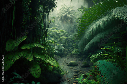 Inside a rain forest