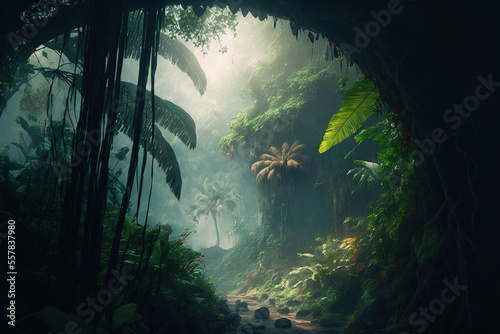 Inside a rain forest