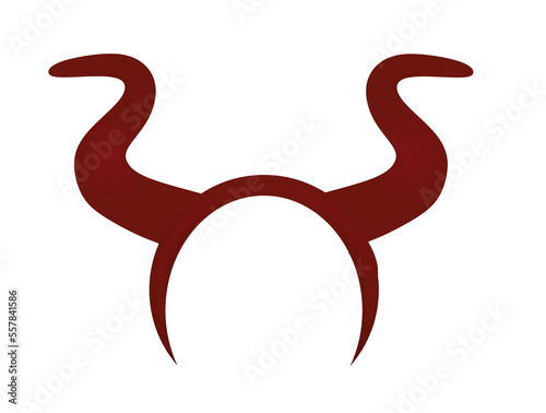 Red horns mask. vector illustration