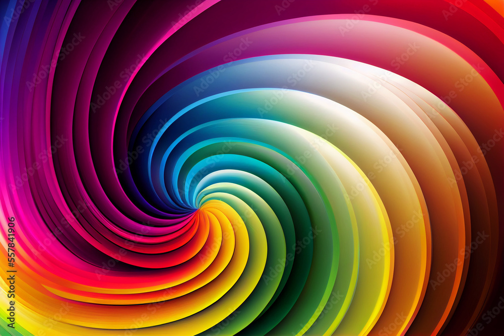 Colorful rainbow wavy swirl Background. Illustration