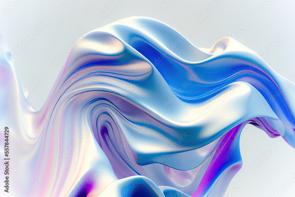 Obraz premium Abstract fluid 3d render,flying silk cloth curtain,Abstract 3D Background,Digital fabric. Sci-fi background