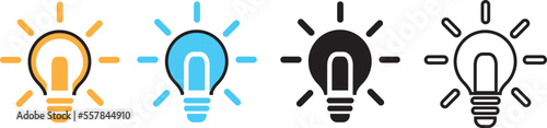 Turn off icon in light bulb set. Vector.