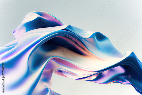 Abstract fluid 3d render,flying silk cloth curtain,Abstract 3D Background,Digital fabric. Sci-fi background