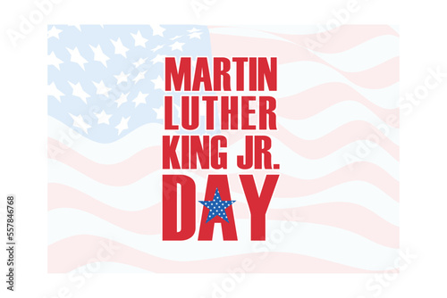 Happy martin luther king day background, flat vector modern illustration