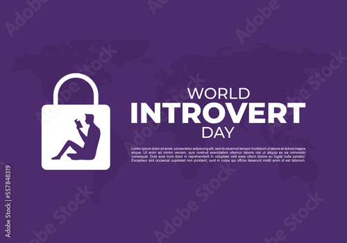 World introvert day background celebrated on january 2nd.