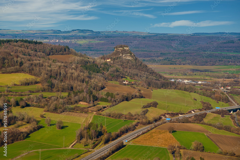 Blick von der Burg Hohentwiel bei Singen