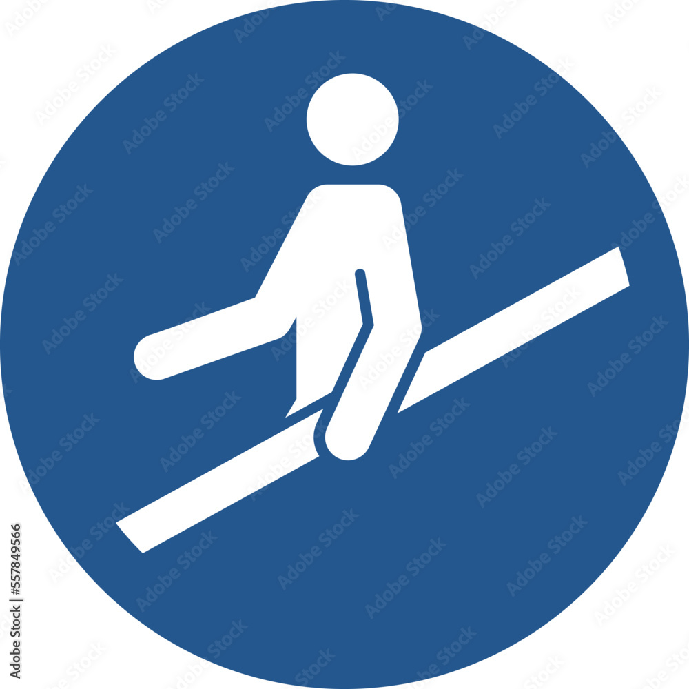 ISO 7010 M012 – Use handrail ISO 7010 M012 – Use handrail