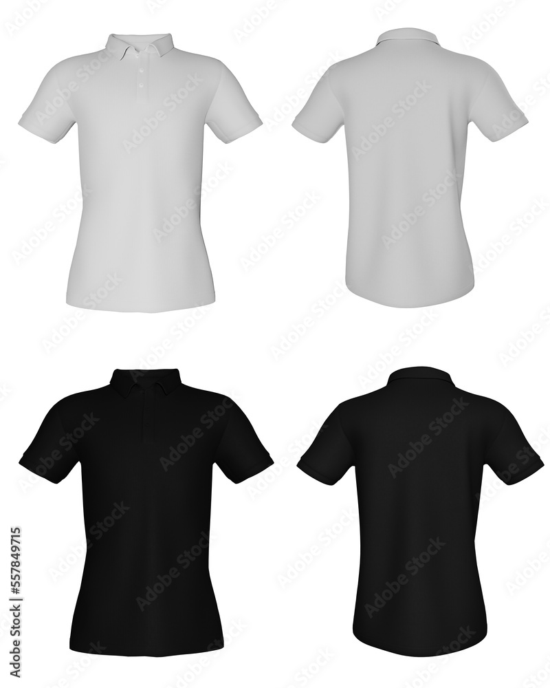 Naklejka premium Polo shirt mockup template isolated 