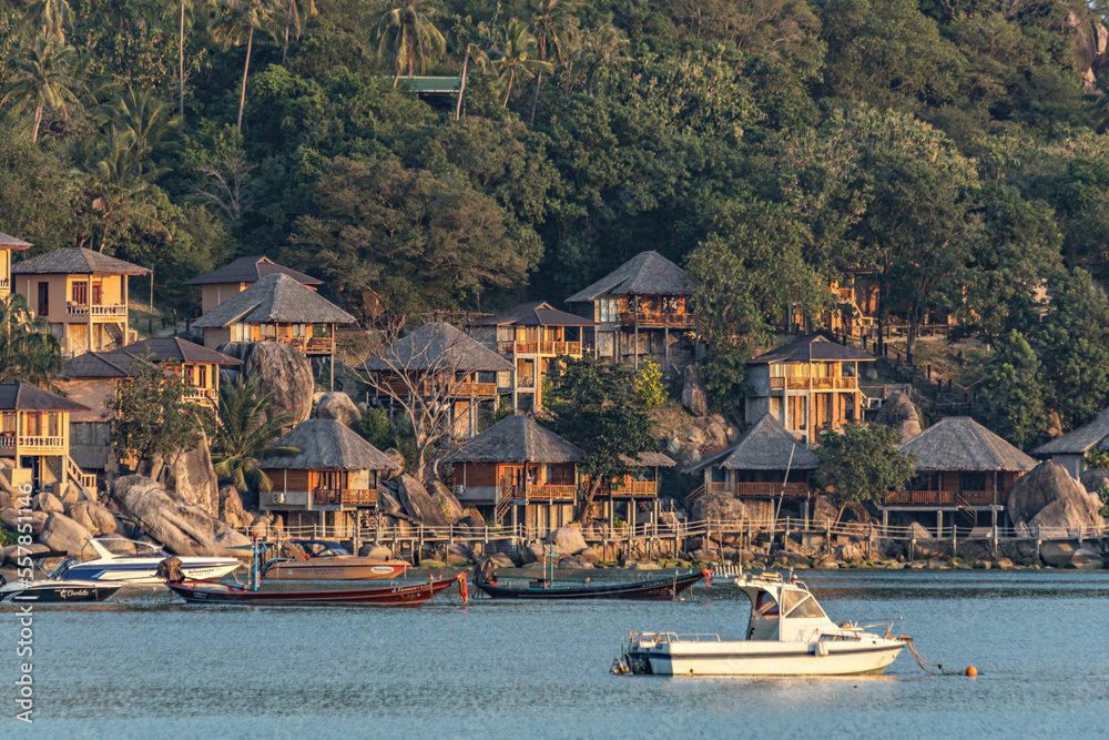 Tropical villas by the sea at Koh Tao, Thailand
