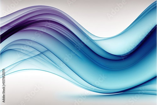 abstract blue and purple wave background, generative ai