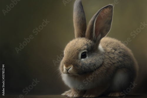 cute rabbit on a dark background © Melinda Nagy