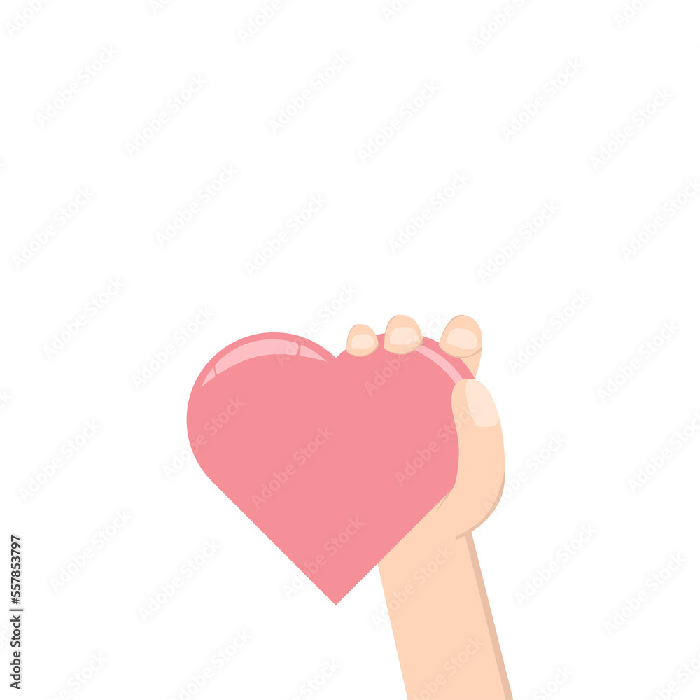 Right Handed Holding Heart Love Symbol Humanity and Charity Right Handed Holding Heart Love Symbol Humanity and Charity