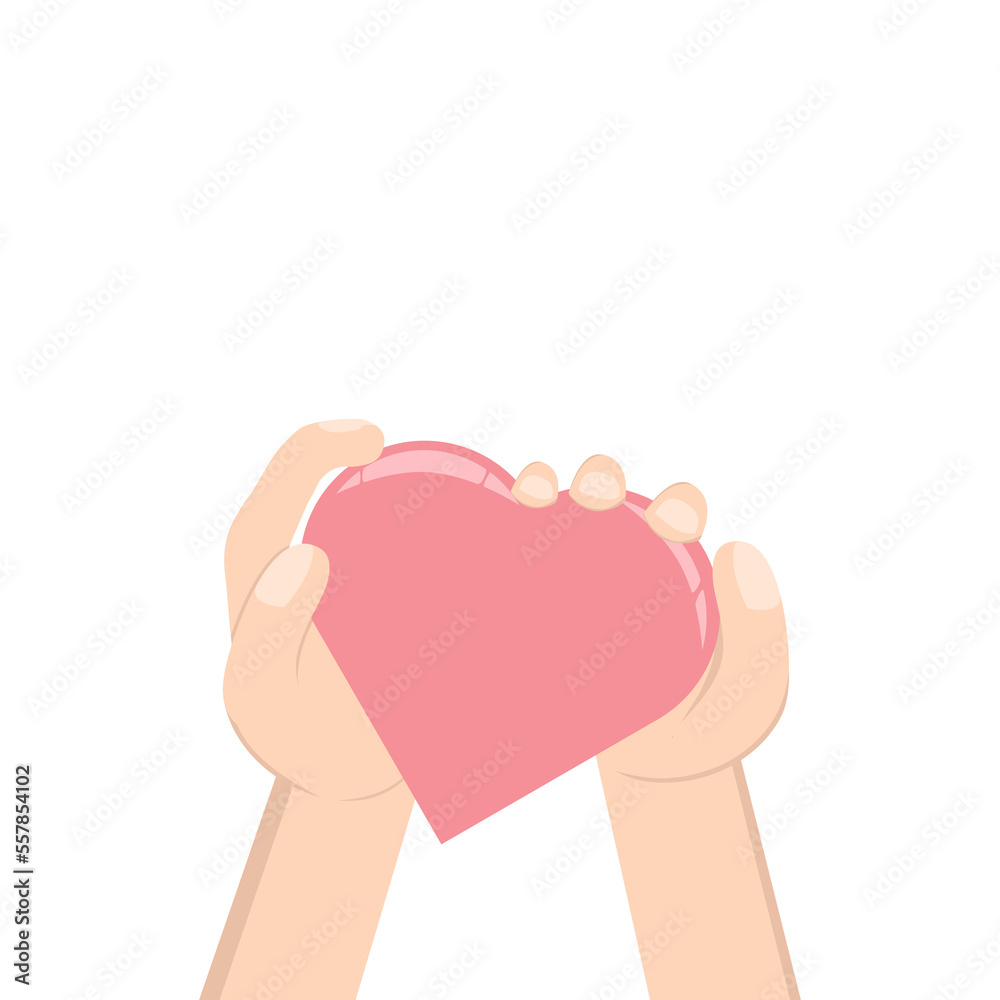 Hand Holding Heart Love Symbol Humanity and Charity Using Two Hand Hand Holding Heart Love Symbol Humanity and Charity Using Two Hand