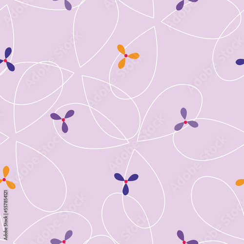 Vector soft pink Propellers Galore seamless pattern background.