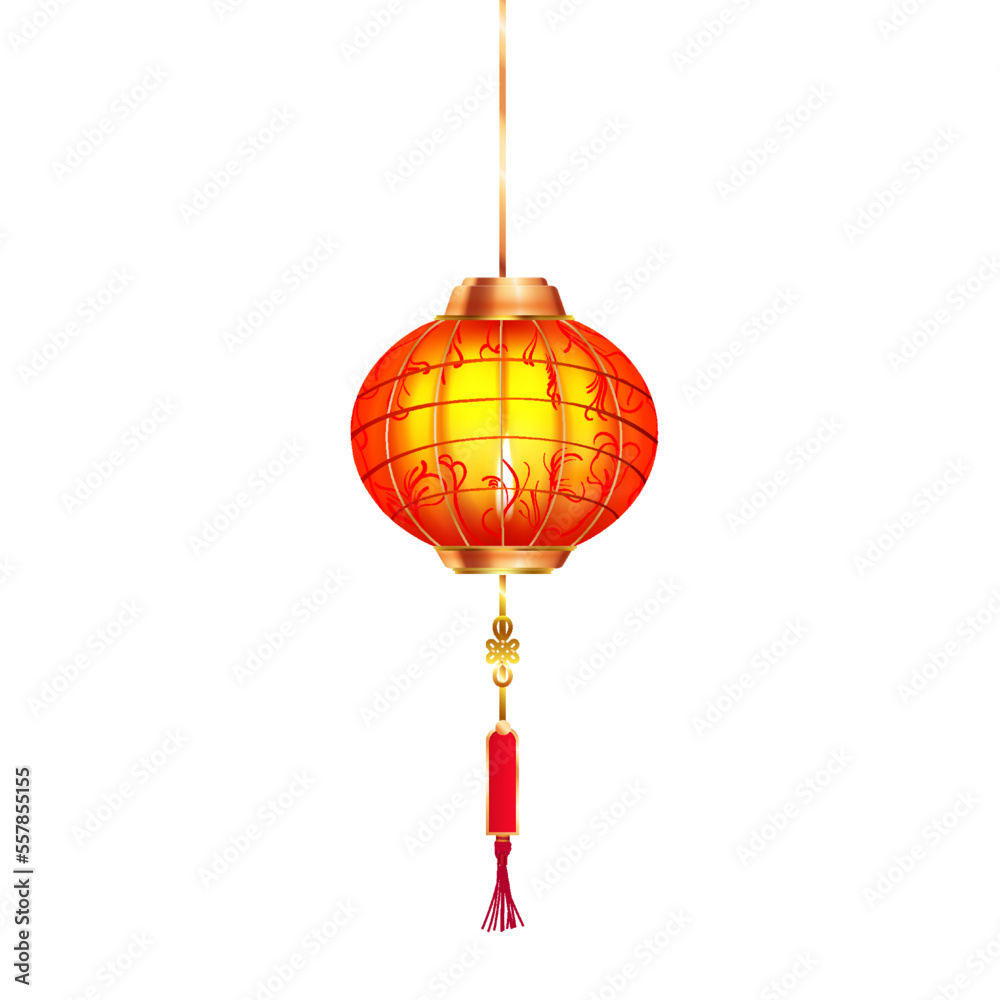 Obraz premium Chinese lantern design element vector art