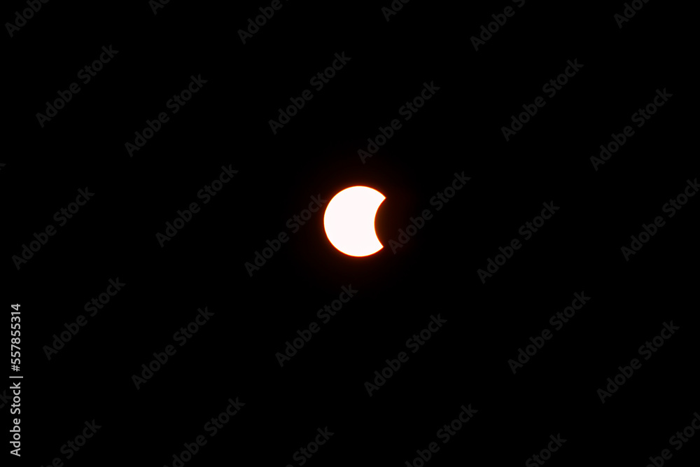 Partial Moon Eclipse Watched in Thailand Partial Moon Eclipse Watched in Thailand