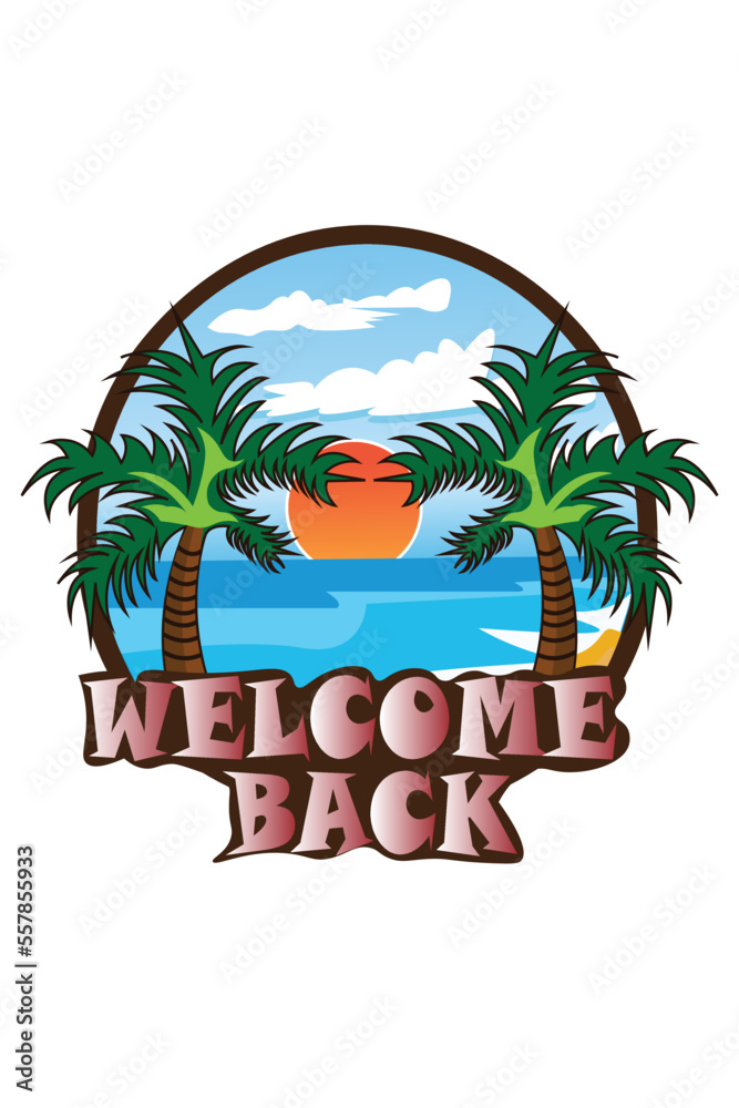 Obraz premium Welcome Back T-shirt Design