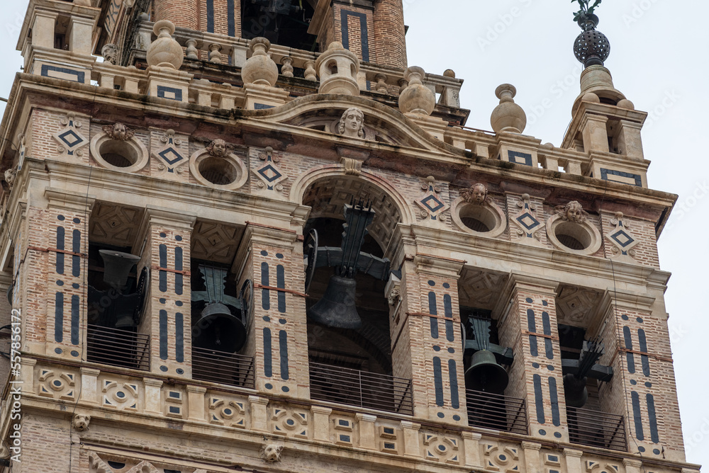 Facade details on the Seville Cathedral of Saint Mary of the See in Seville, Andalusia, Spain Facade details on the Seville Cathedral of Saint Mary of the See in Seville, Andalusia, Spain