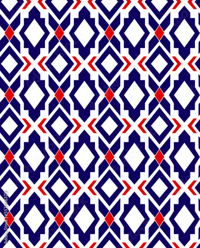 Wallpaper Mural Abstract Hand Drawing Ethnic Geometric Argyle Geometric Diamond Shapes Seamless Pattern Isolated Background Torontodigital.ca