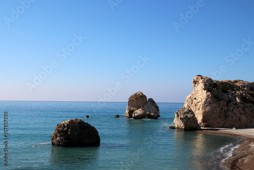 Rock of Aphrodite, or Petra Tou Romiou, is one of the most famous landmarks on the island, Cyprus