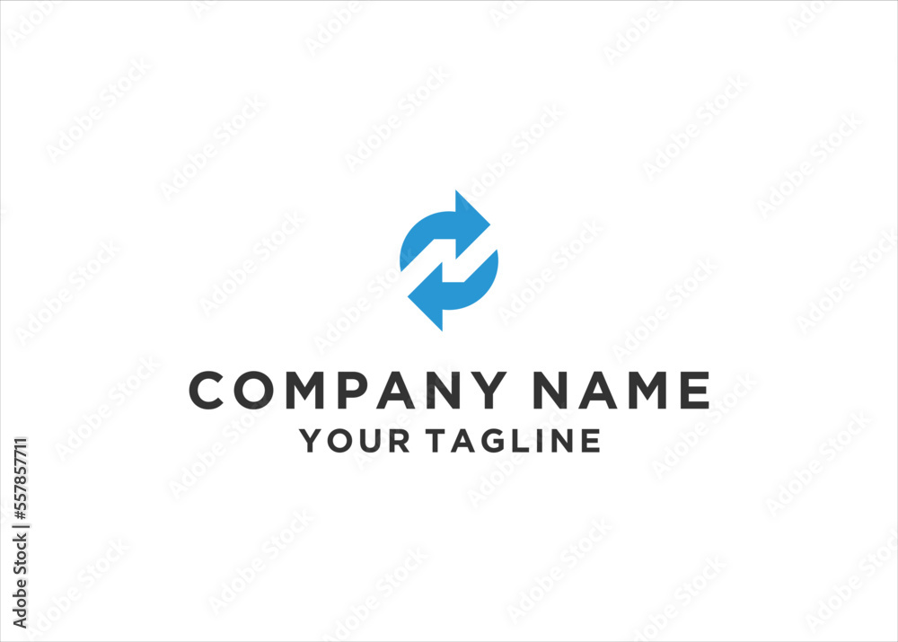 N Letter Modern Logo Design Vector Template