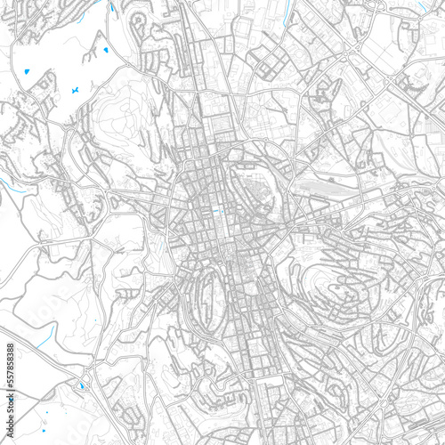 Saint-Etienne  France high resolution vector map