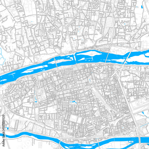 Tours, France high resolution vector map