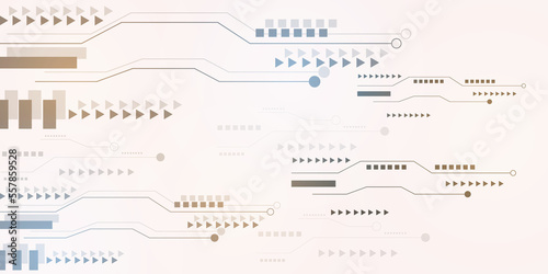 Background with technology circuit board texture. Illustration of an electronic motherboard. Communication and engineering concept.