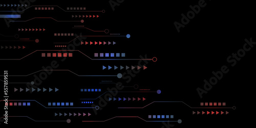 Abstract modern science technology connections dots and lines systems connecting geometric future technologies modern background